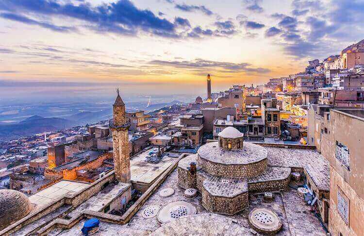 zonsondergang mardin turkije 