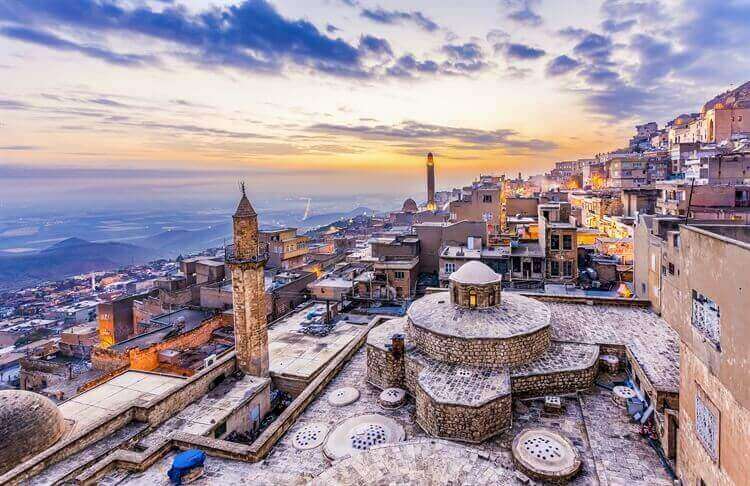 uitzicht top van mardin turkije 